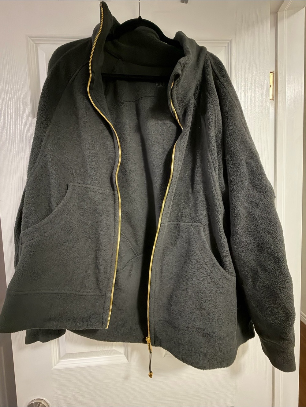 Lululemon fleece scuba Jacket with Gold Zip